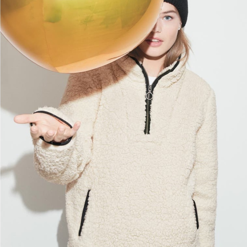 Sherpa zip up sweatshirt